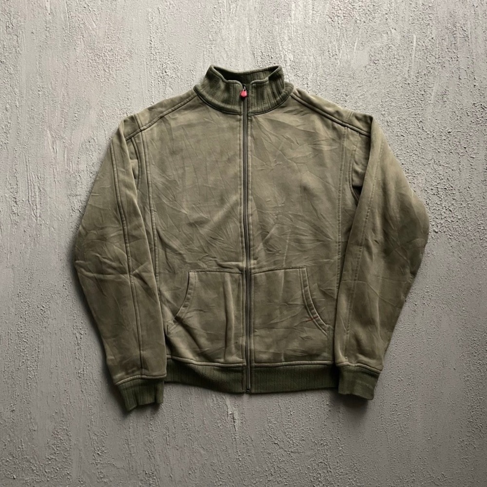 Vintage Lululemon Full Zip Track Jacket Mens Large Olive Green 2000s
